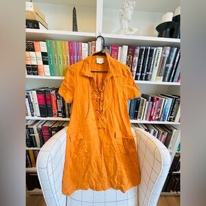 Linen Anthropologie Dress